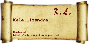 Kele Lizandra névjegykártya